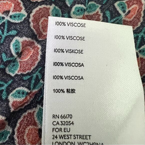 Anthropologie Maeve Janie Flounced Peasant Button Front Blouse Size 4 - Picture 11 of 11